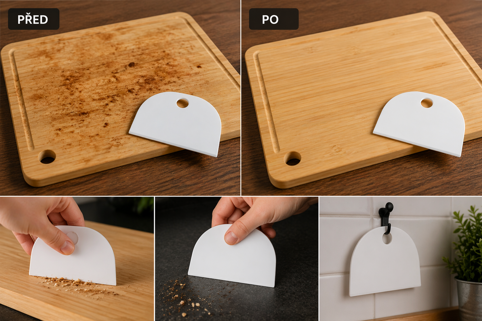 Multi-Purpose Kitchen Scraper – Cutting Board Cleaner