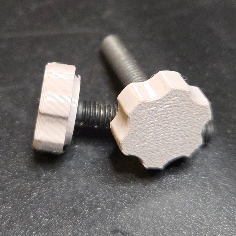 Push-on knob for hex socket M4 screw
