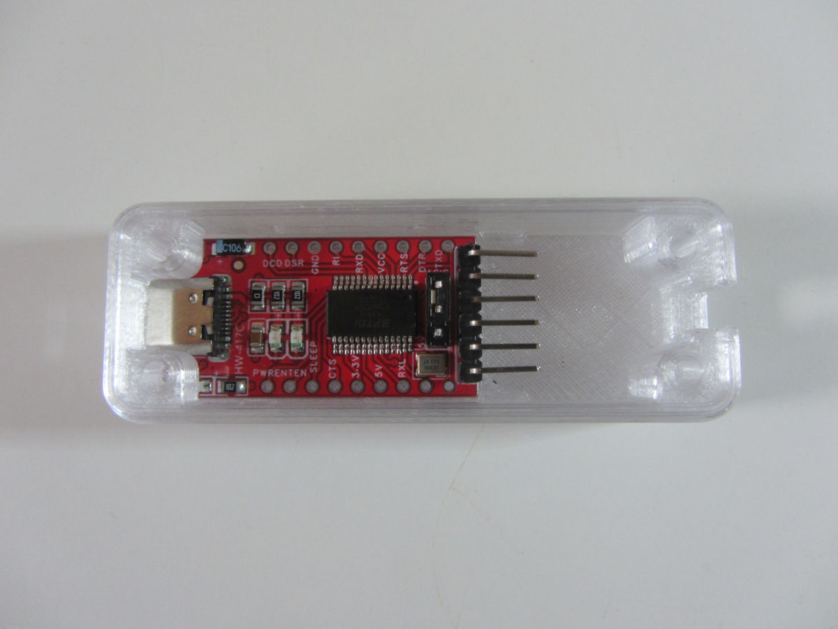 Housing for ftdi ft232rl usb-seriell converter (YP-05) USB-C variant