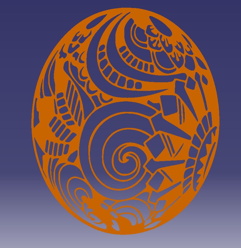 Easter Egg stencil wall art