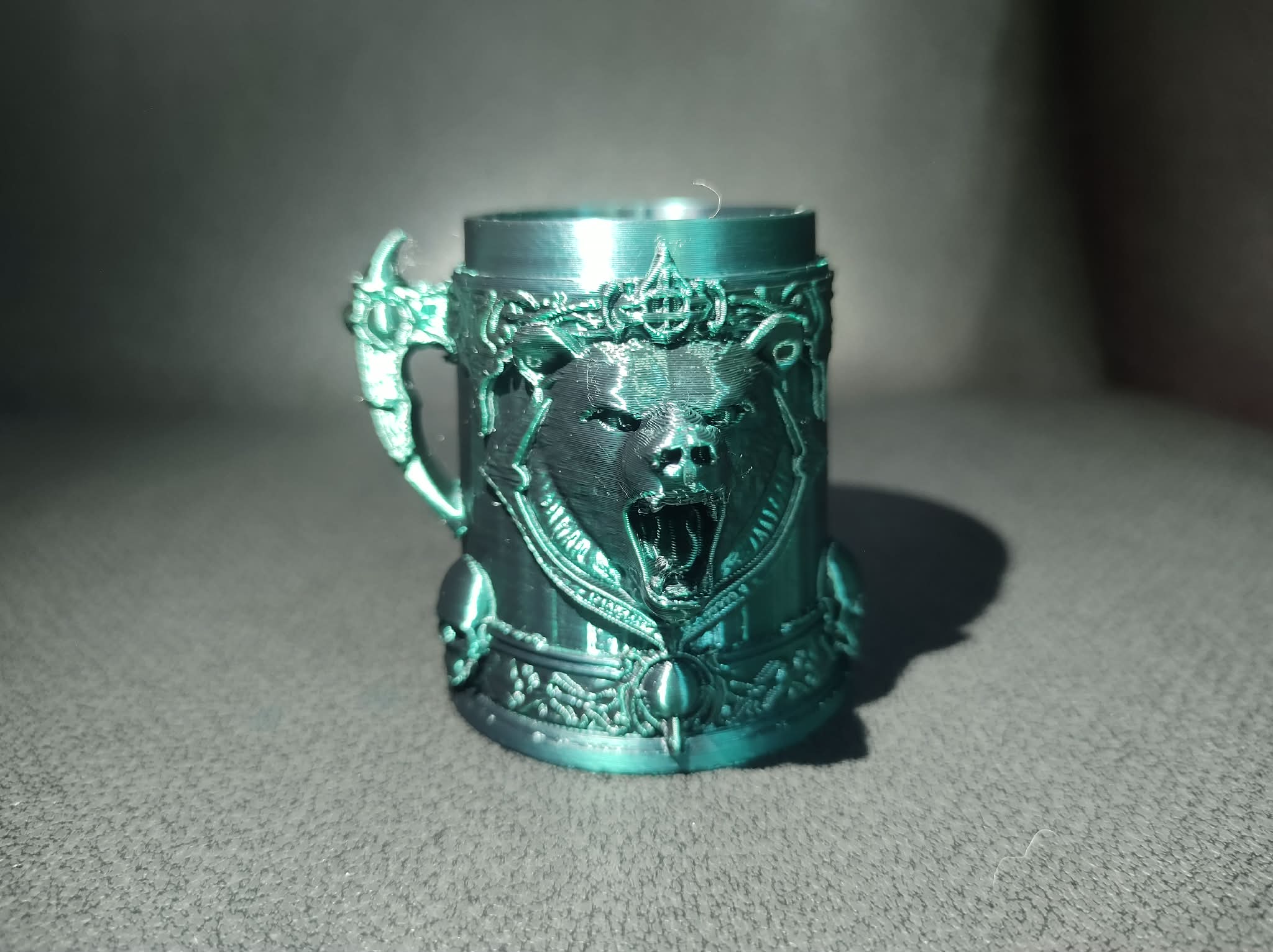 Roaring Bear Mug with Open Mouth and Handle Wild Animal Cup