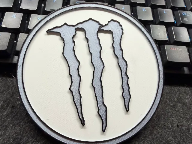 Monster White Coaster
