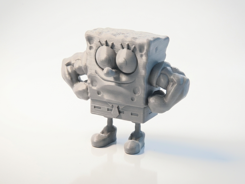 Buff SpongeBob Figurine Cartoon Character 3D Printable