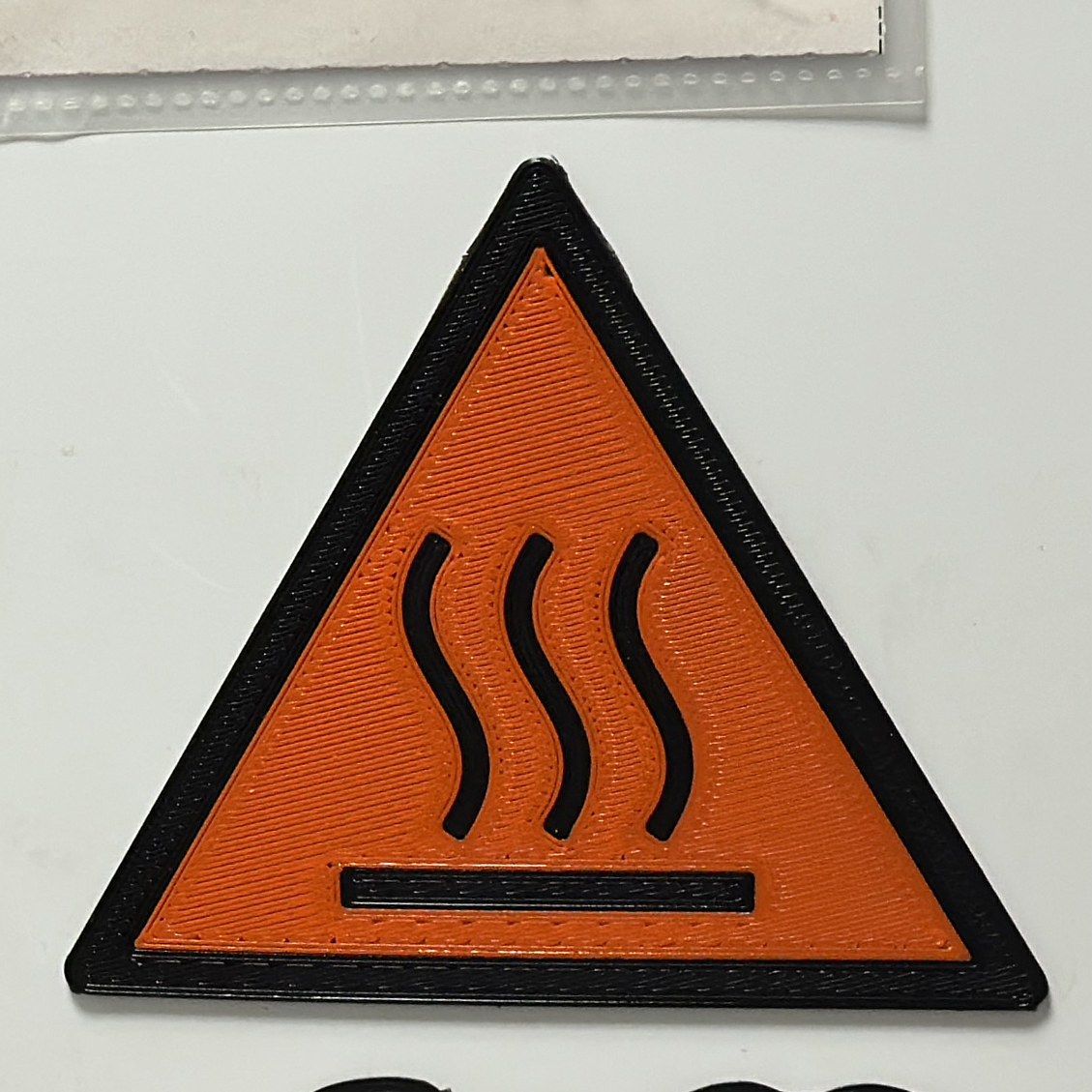 ISO Hot Surface warning badge/magnet for multicolor