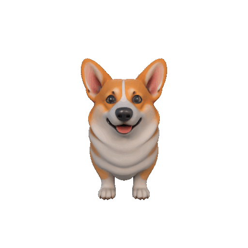 Pembroke Welsh Corgi Figurine – 3D Printable Cute Dog Model