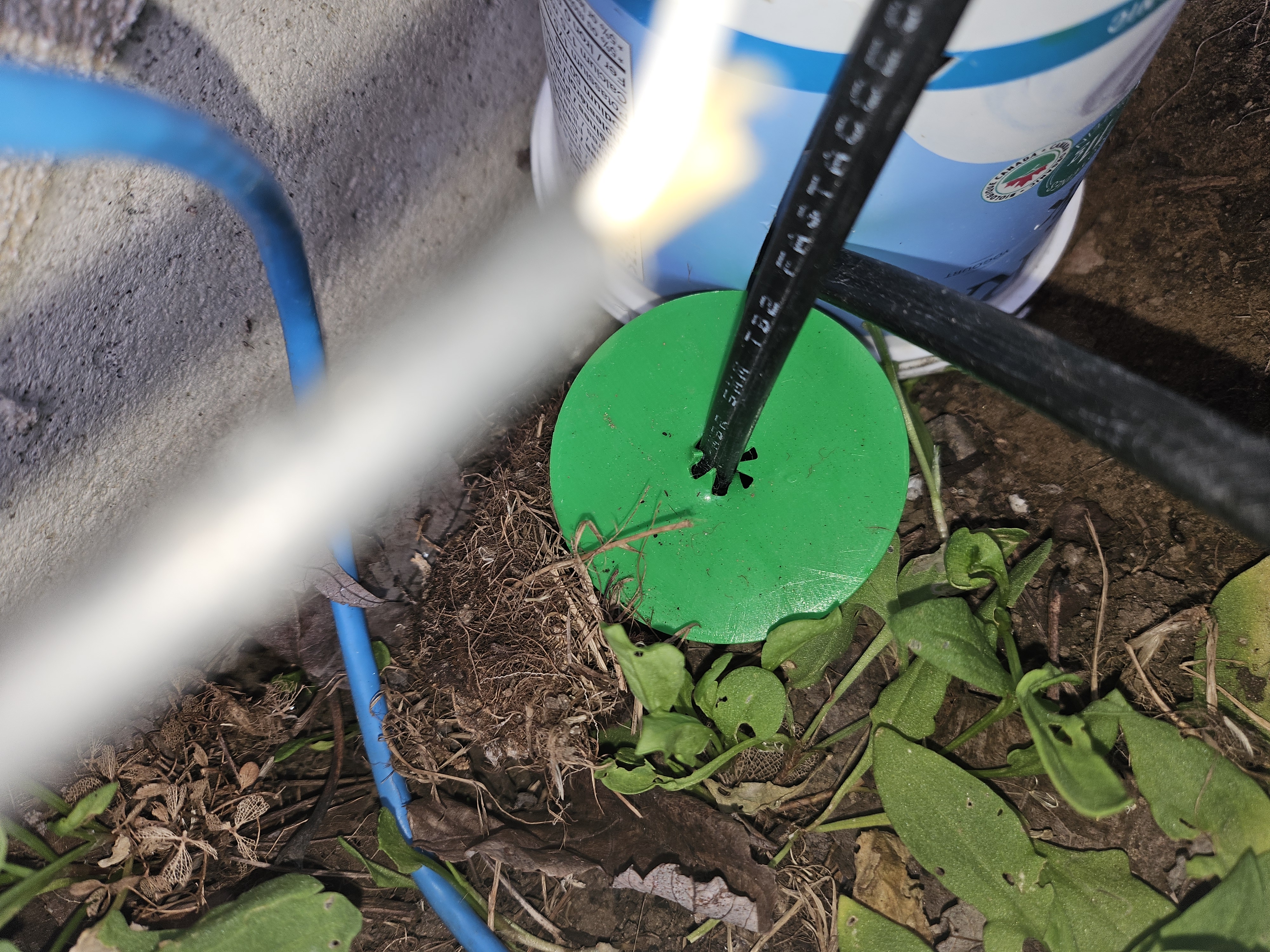 Pipe cap with space for wire