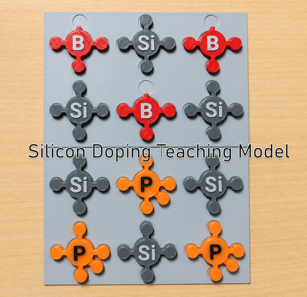 Silicon Doping Teaching Model – P-Type and N-Type Semiconductor Demonstration