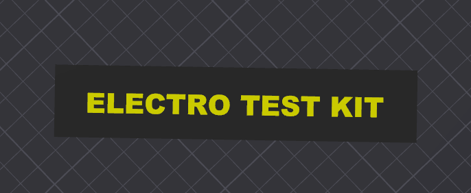 Electro Test Kit Schriftzug