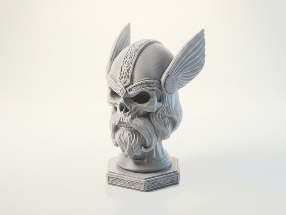 Half Skull Face Thor Bust Sculpture 3D Printable