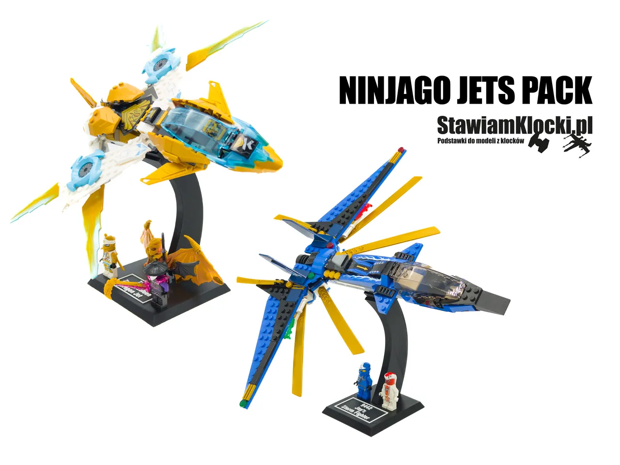 Display Stand for LEGO Ninjago Jets 71770, 9442, 71704, 70721 by