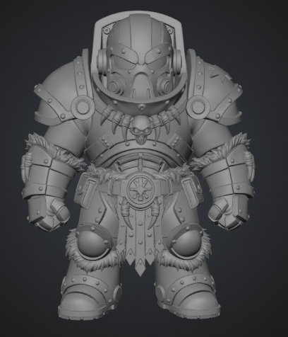 Chibi Style Warrior Monk
