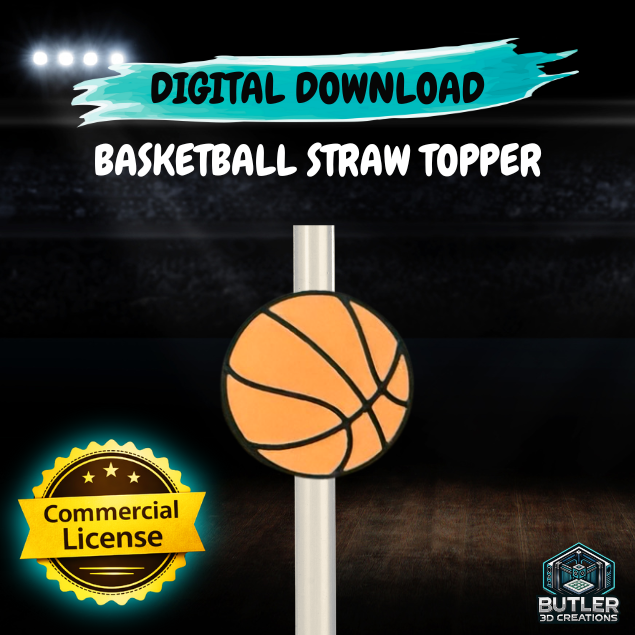 Basketball Straw Buddy | Straw Topper