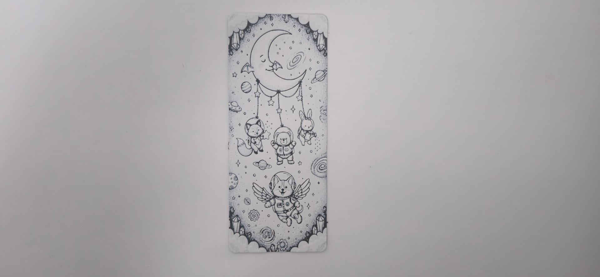 Cute Animal Astronaut Space Bookmark