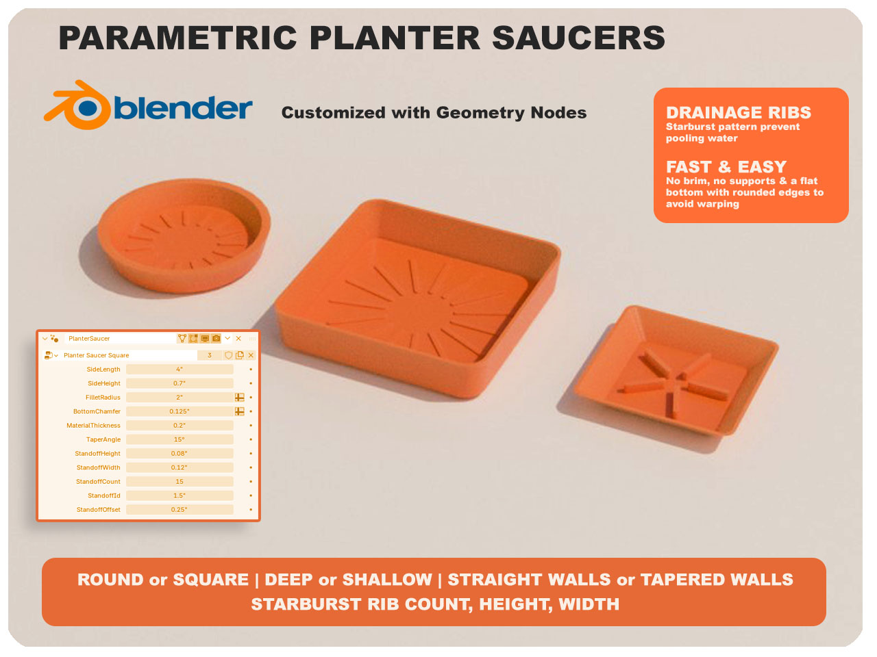 Parametric Planter Saucer