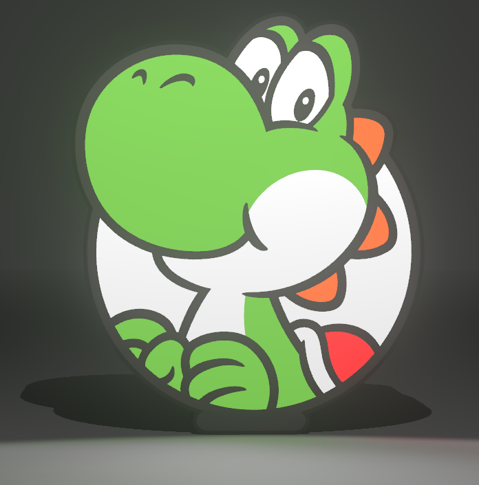 LightBox Yoshi – Diseño 3D Multicolor