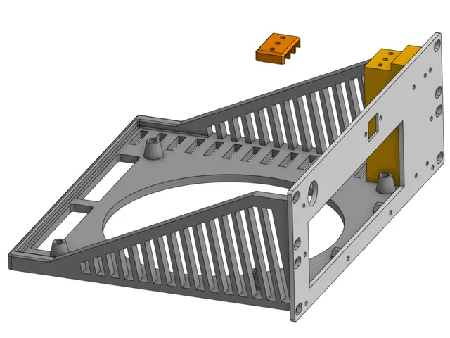 Modular 10 inch rack 2U ITX case + storage mount (STEP)