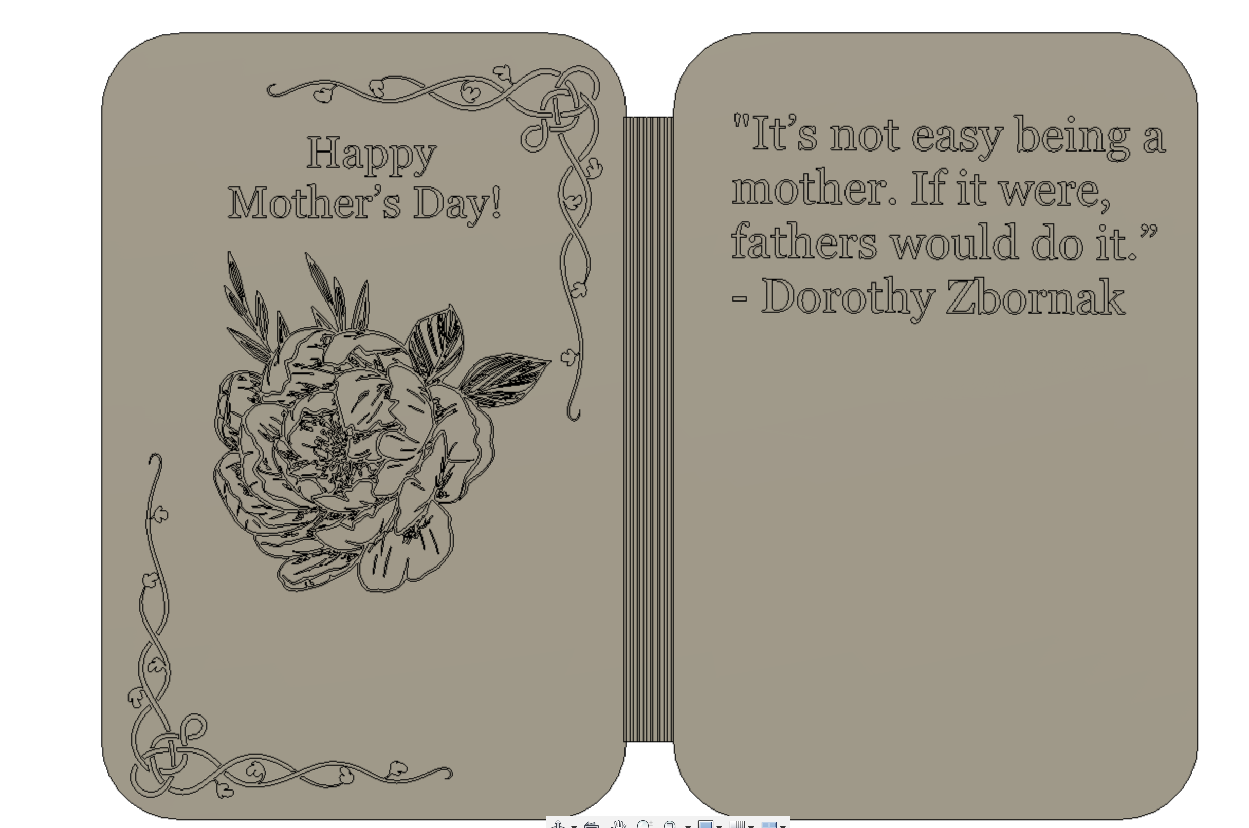 Mother’s Day Articulated Hinge Card – 3D Model (In Progress)