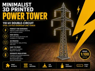 1:100 110 kV Double-Circuit Steel Lattice Tower