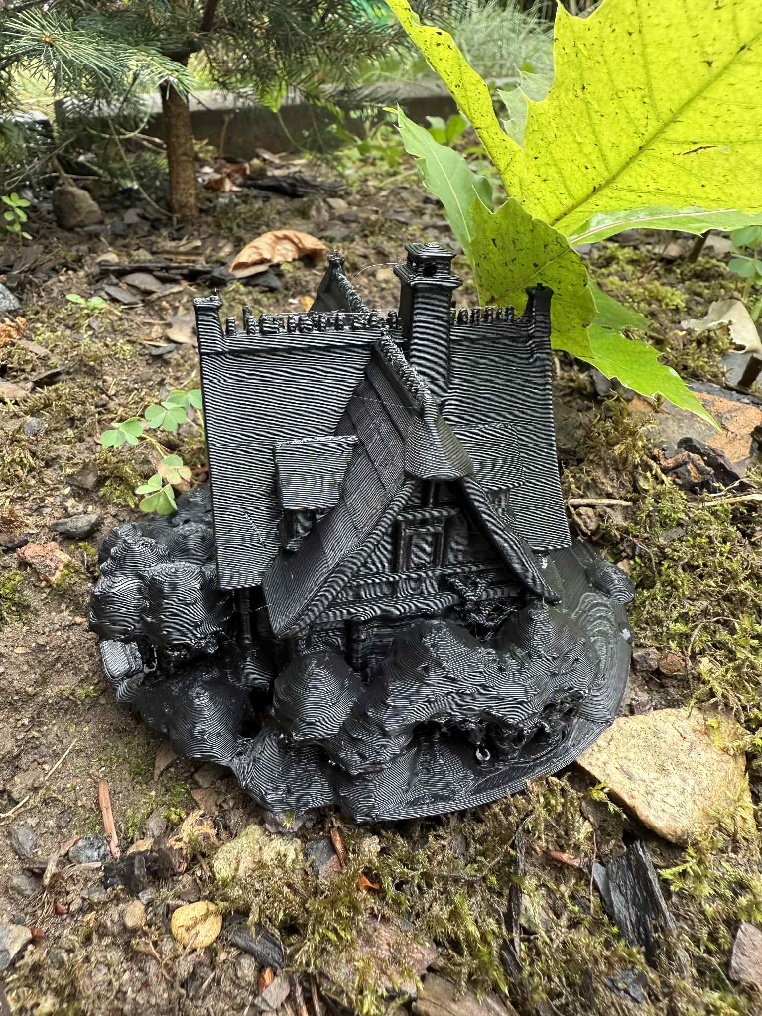 Haunted house on a pedestal