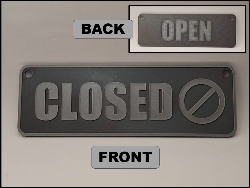 Open/Closed Sign - Two sided