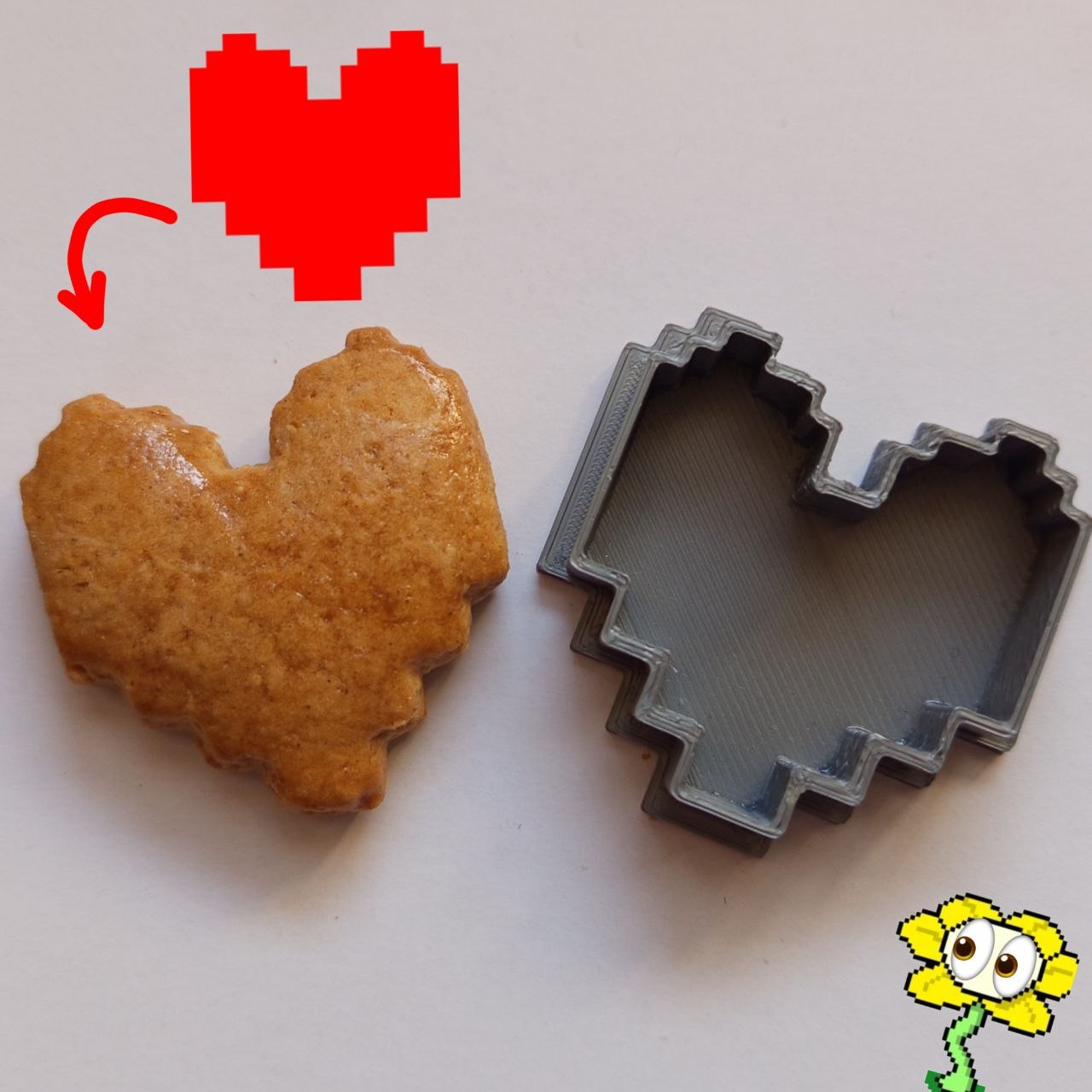 Undertale Cookie Cutter SOUL / HEART (and Deltarune)