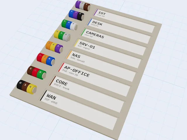 Parametric Snap-On Cable Marker Legend Board