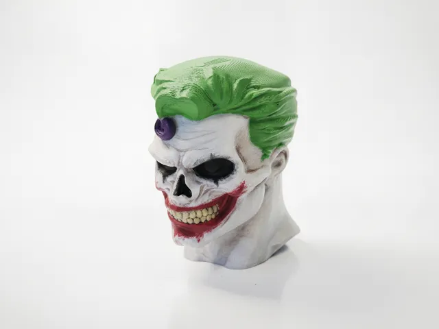 Half Skull Face Superman Bust Sculpture 3D Printable