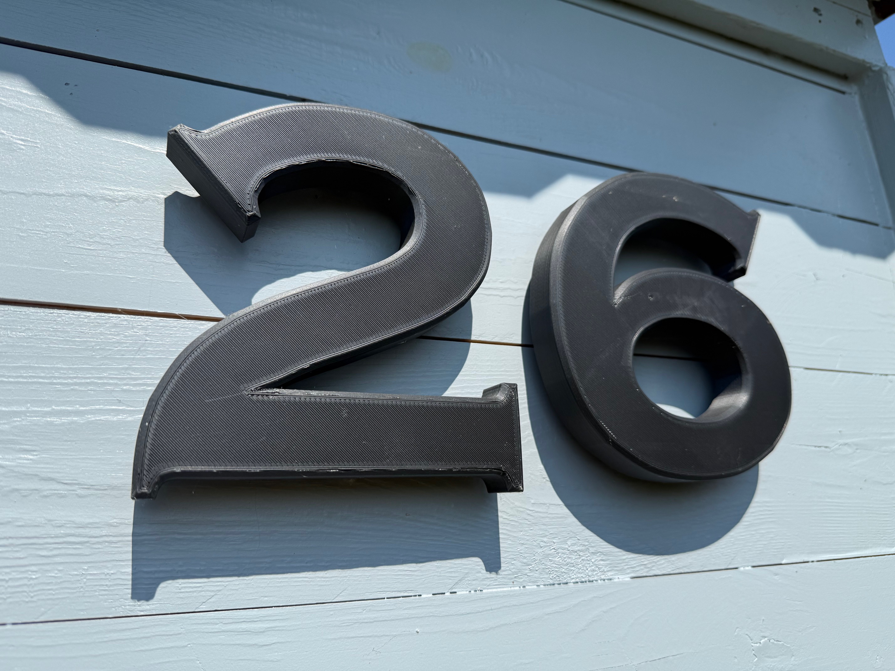Floating House Numbers – Modular Character Set - Copperplate Gothic Bold
