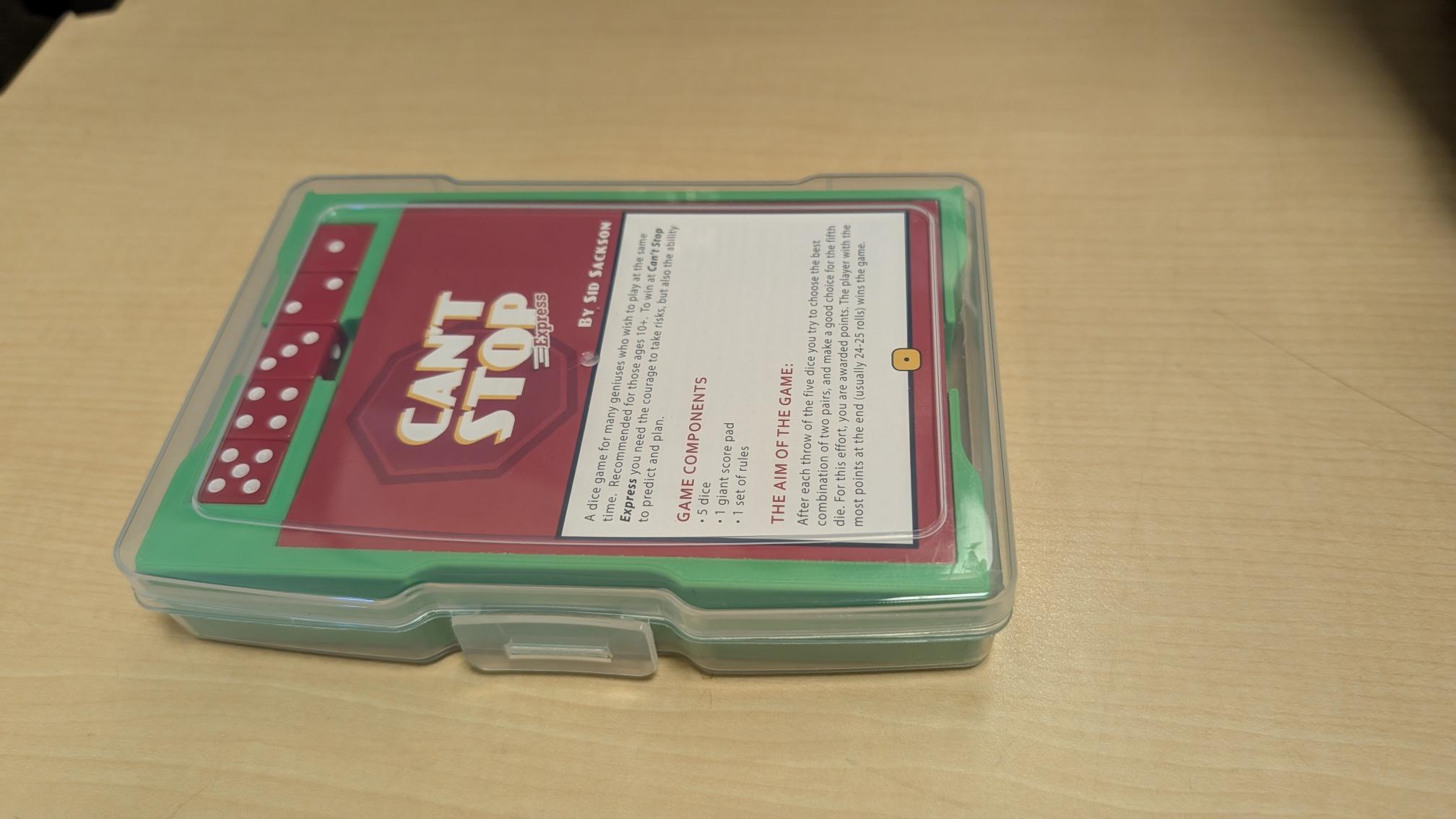 Photo Caddy Board Game Insert for Can't Stop Express