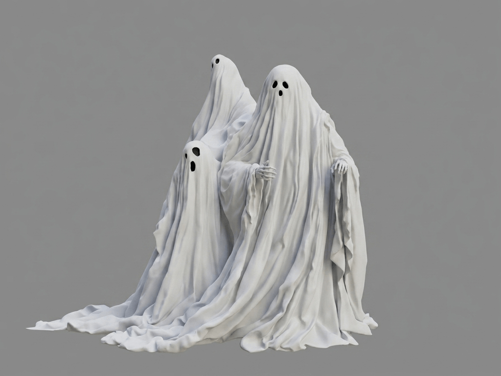 Horror Art - A Gang of Ghosts