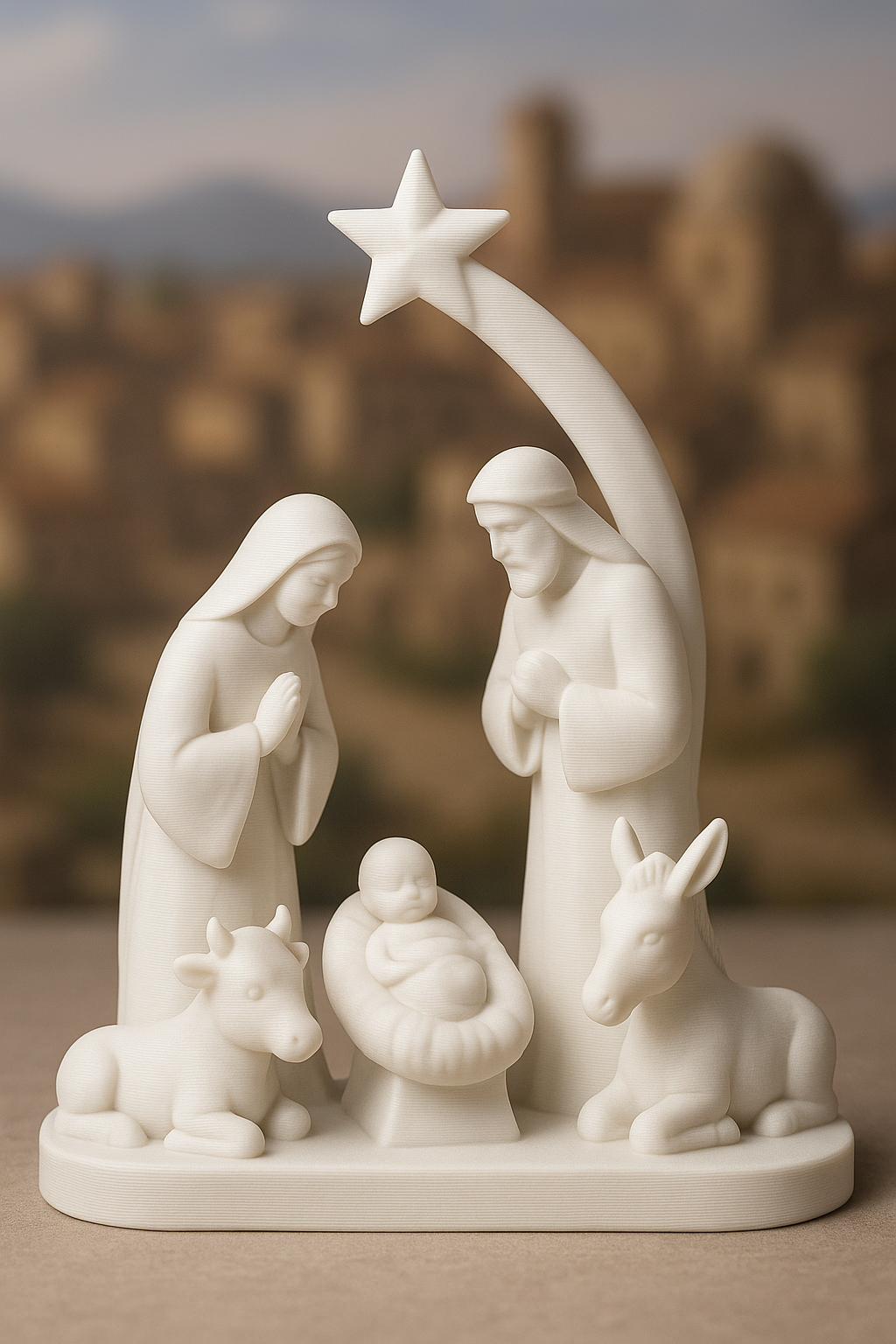 Modern Comet Nativity (Solid Print)