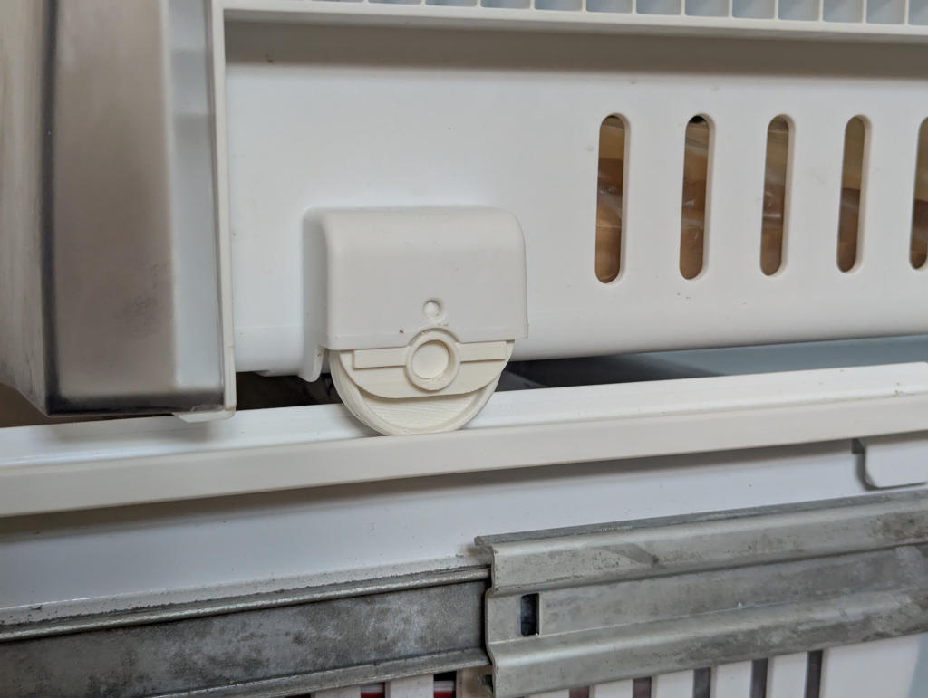 Replacement freezer drawer wheel