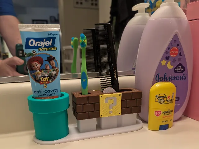 Super Mario Toothbrush Holder (No AMS needed)