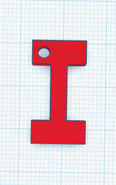 keychain with the letter I