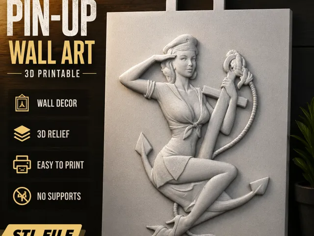 Pin-Up Wall Art Series #1 Anchor Girl