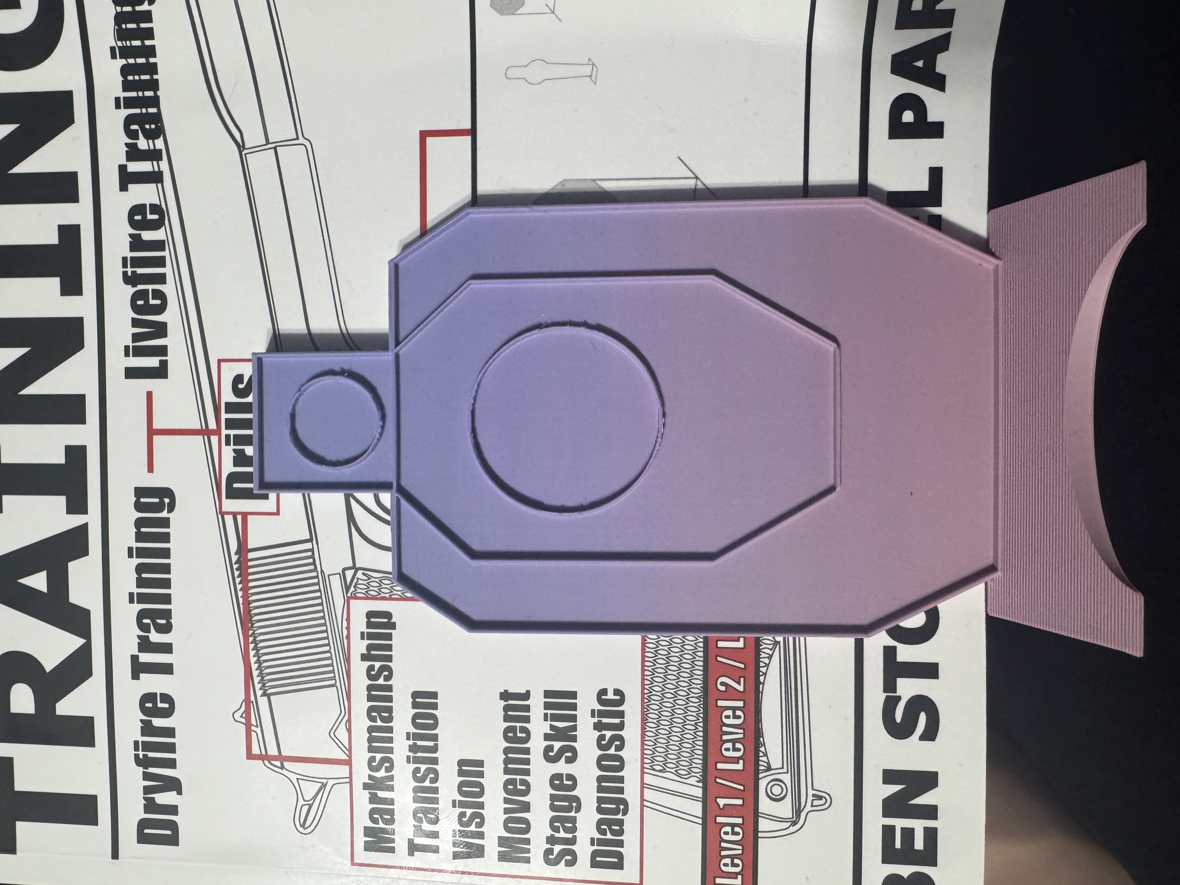 IDPA Target with no numbers with Stand