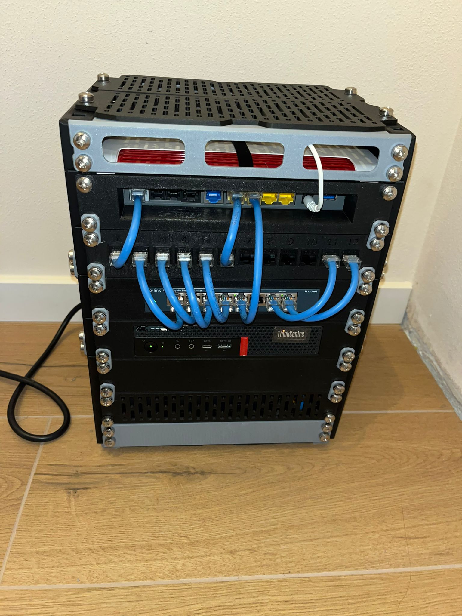 Modular 10" Server Rack! - Mod10 from ManicReally Remix Top / Bottom Connector Holed