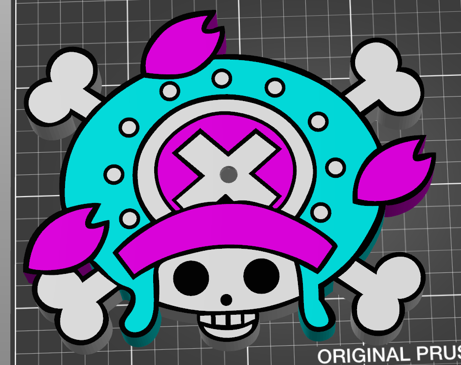 One Piece - Straw Hat Pirates - Tony Tony Chopper Jolly Roger Clock Face with Clock Mechanism Housing!