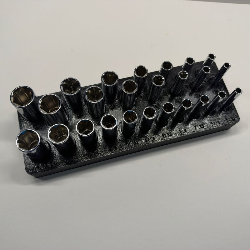 1/4＂ Drive SAE & Metric Socket Holder by ecyobs | Download free STL ...