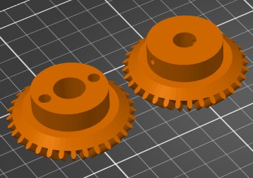 Delta 31-255X Drum Sander Thickness Adjustment Replacement Gears 3D model