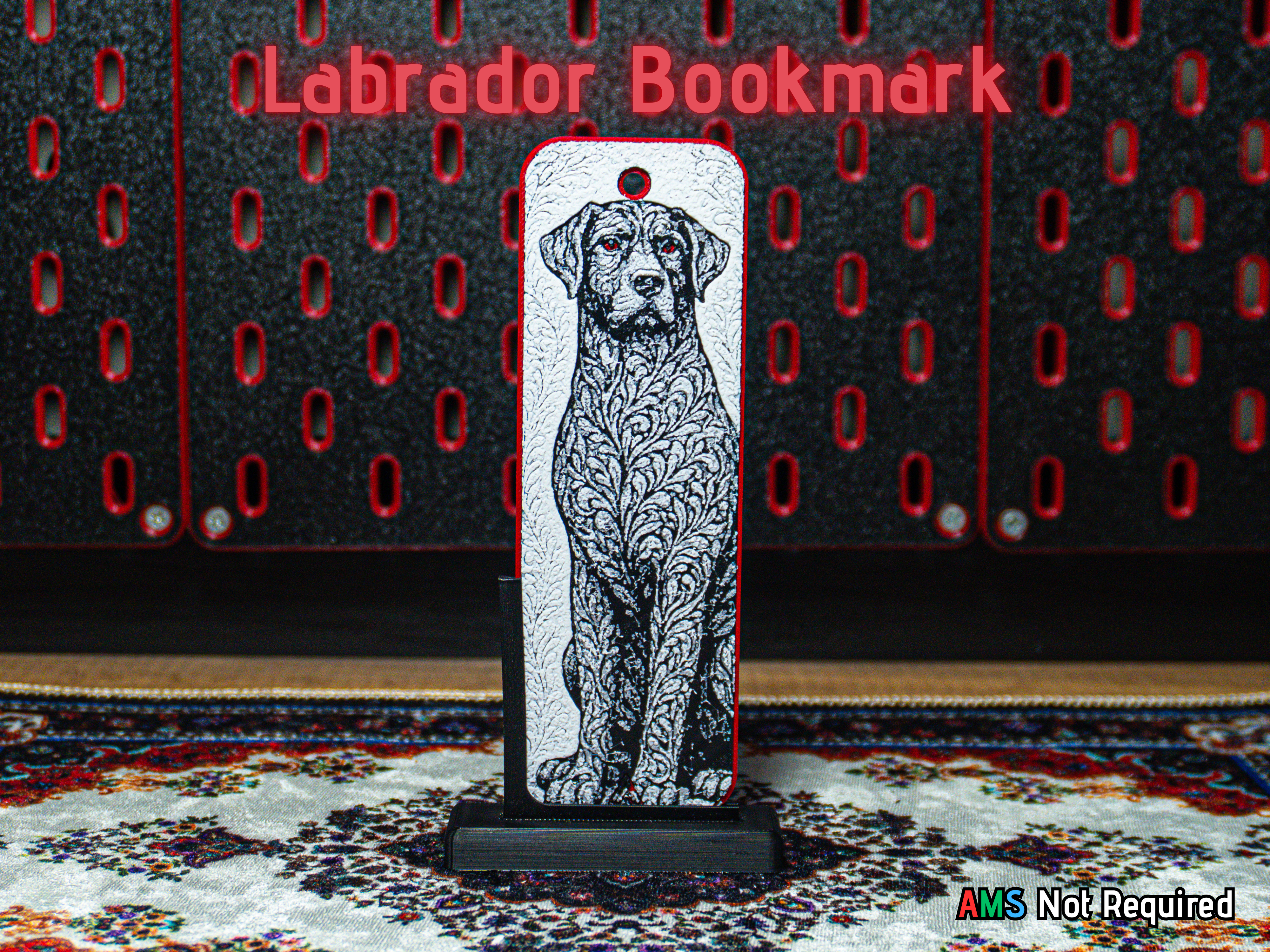 Ornamental Dog (Labrador) - Hueforge Bookmark