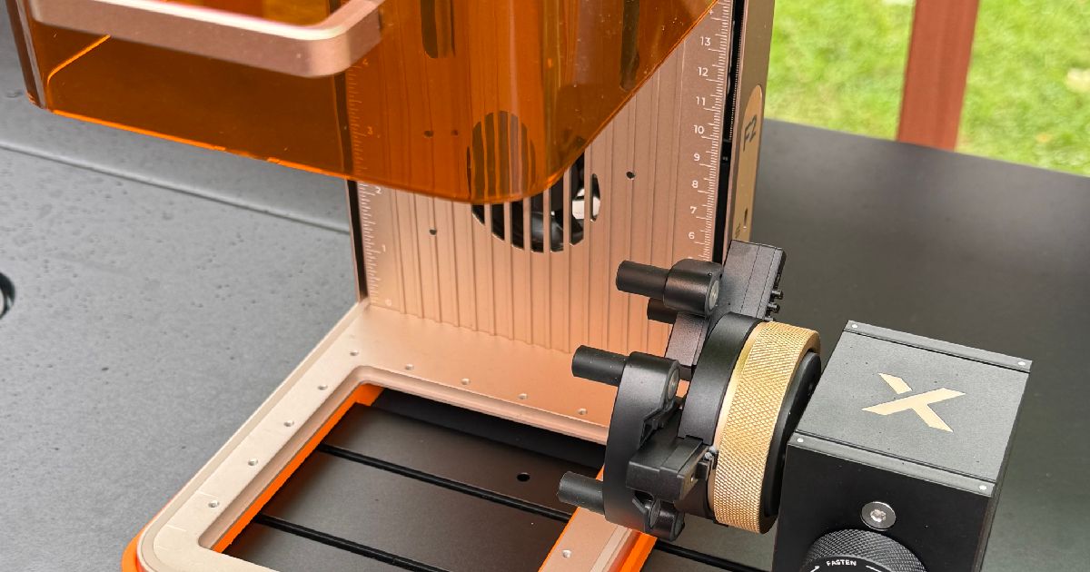 Riser for xTool F2 Laser Engraver (when paired with RA3 Rotary) by ...