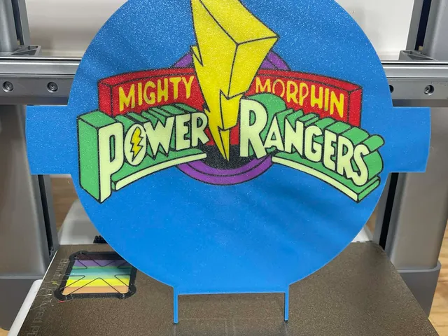 Floor plate with “Migthy Morphin” logo