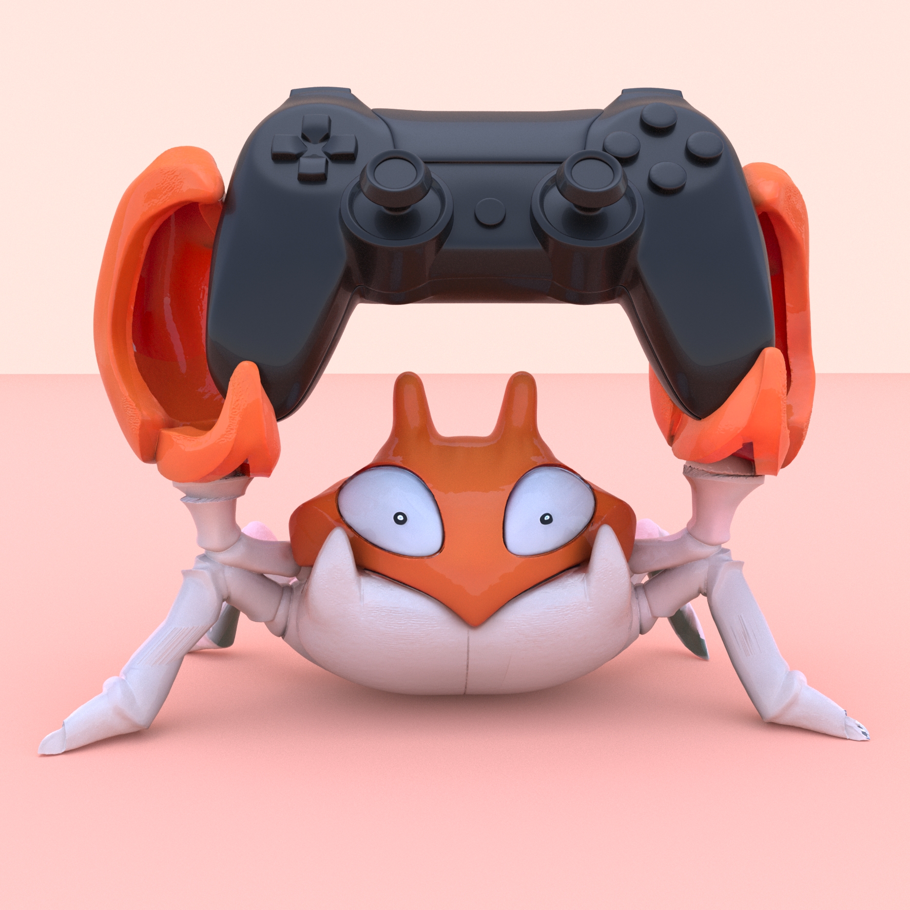 ℗098 Krabby Playstation controller stand Pokemon