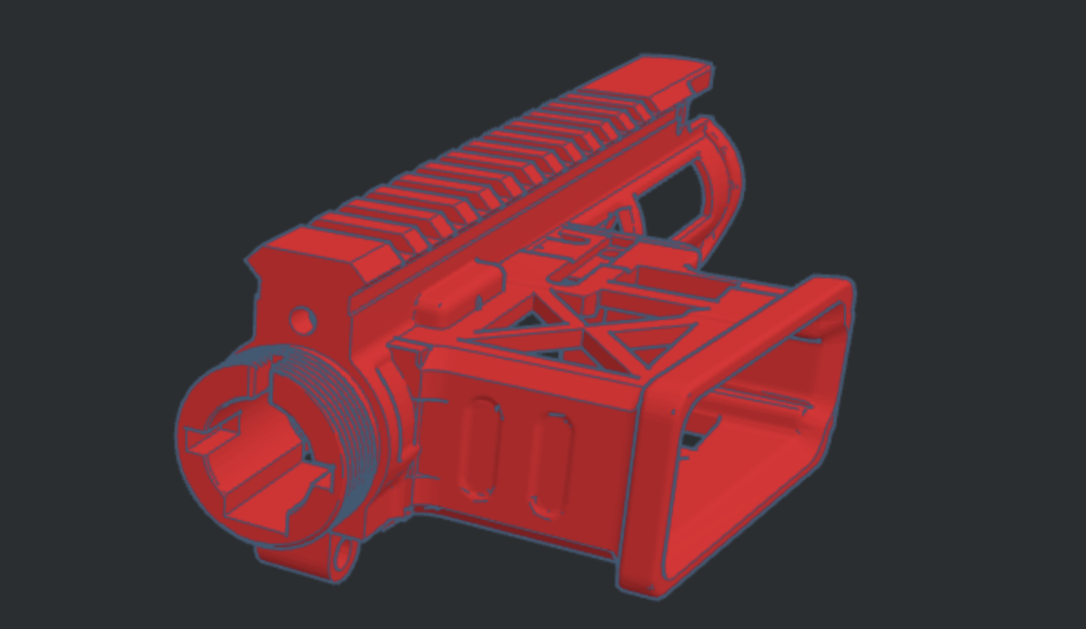 Skeletilized Side fed M4 / M16 / MK18 airsoft upper reciever