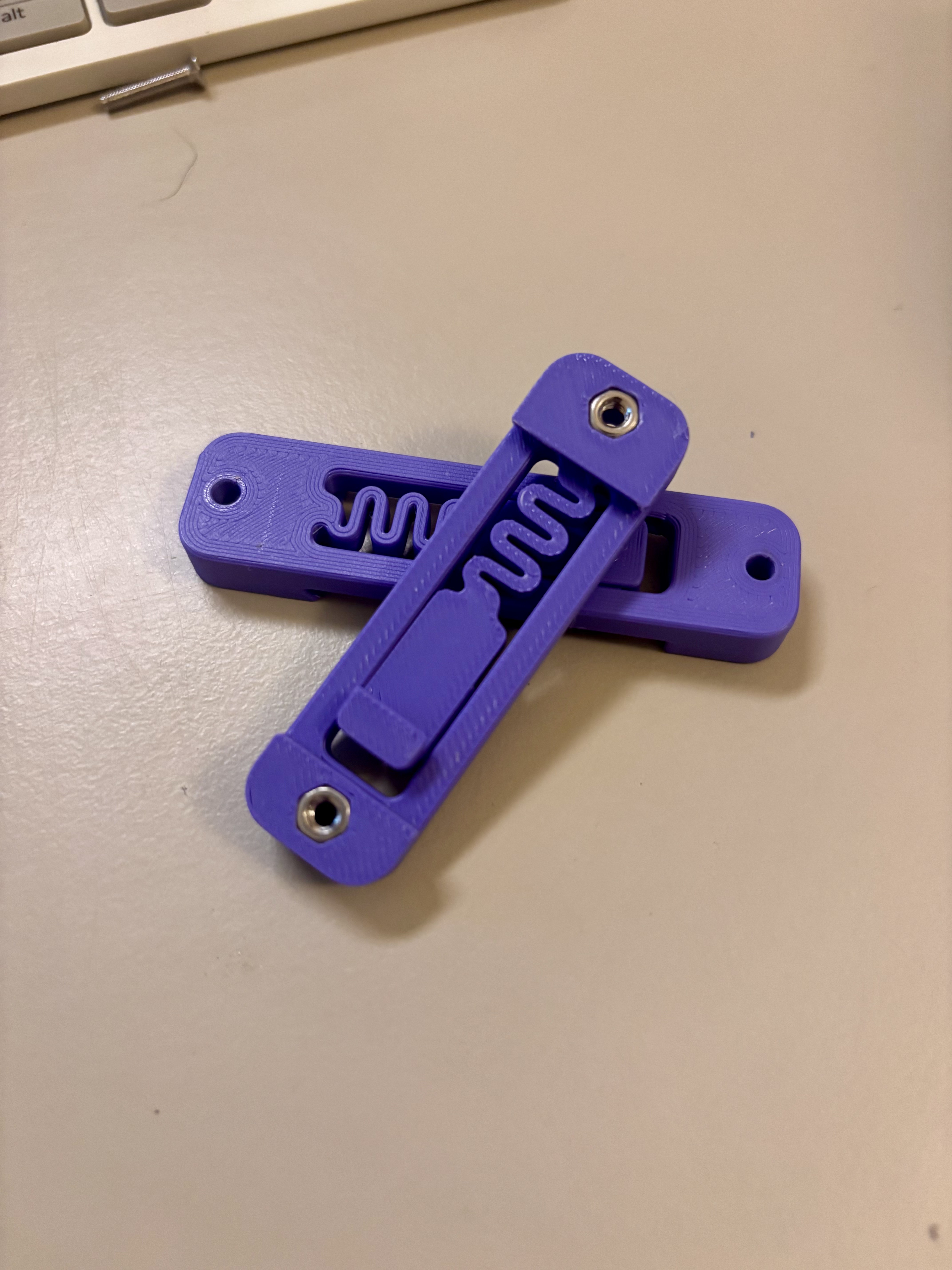 DIN Rail Bracket - M3 Nut Version - 52.5mm & 62.5mm 3D model