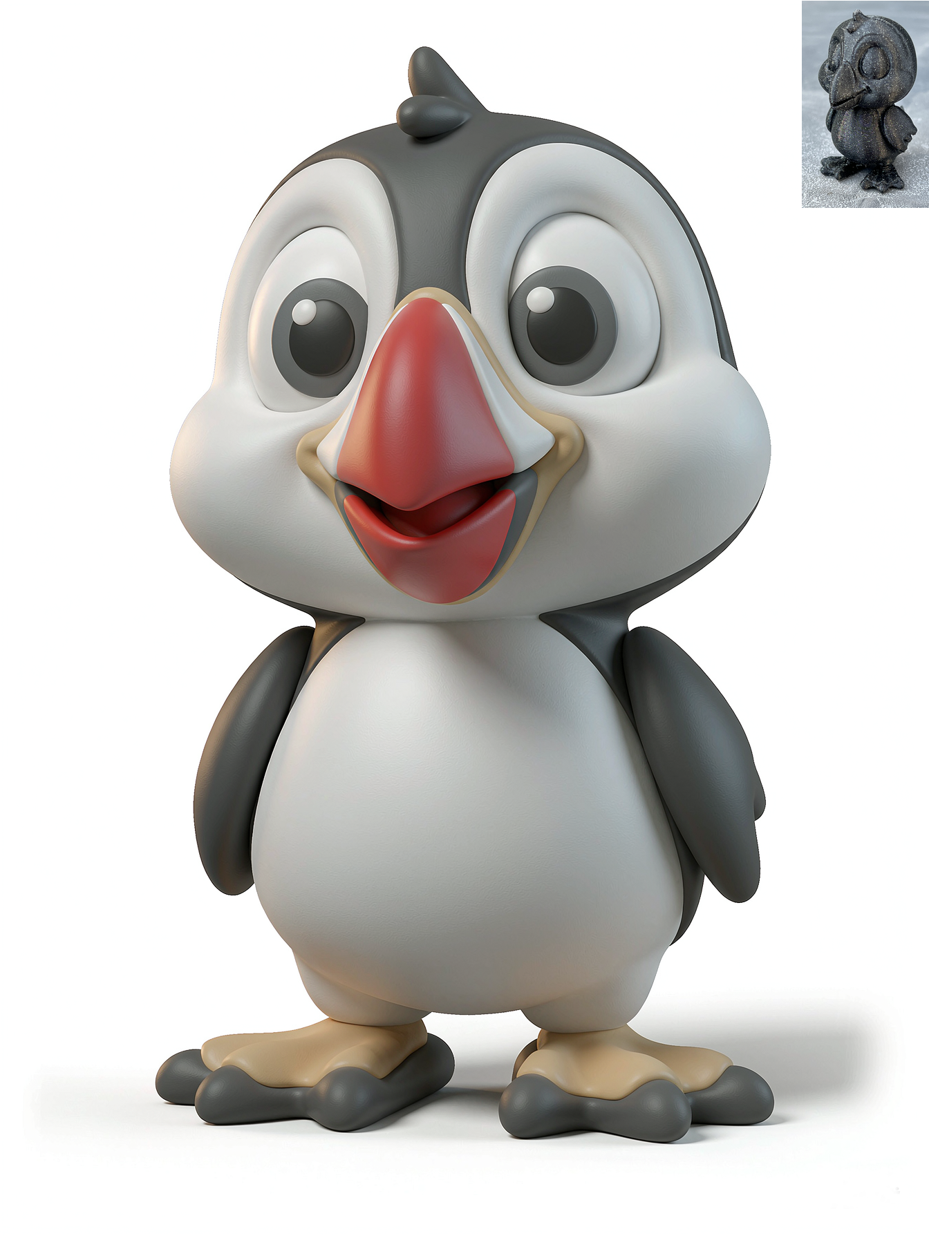 Cute Chibi Puffin — STL Grátis | 3DFinder
