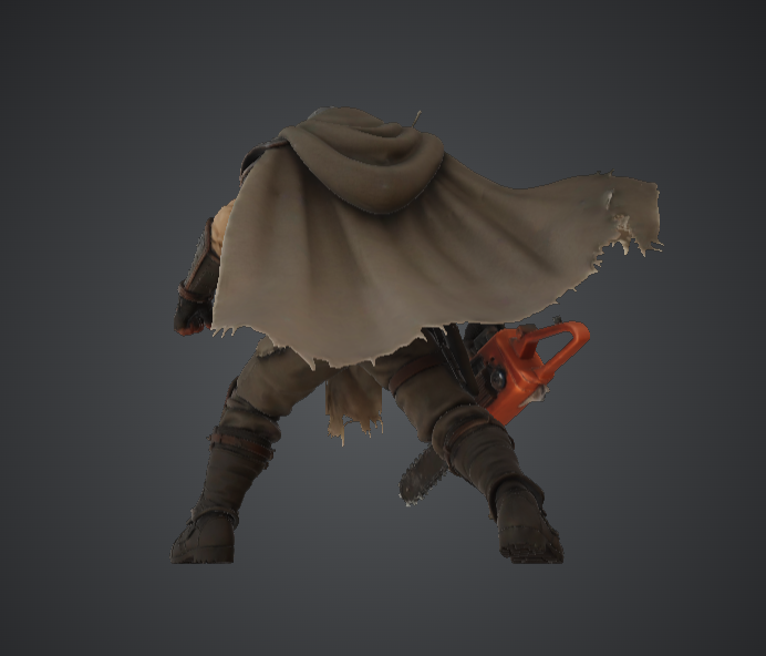 Post-Apocalyptic Raider STL – Gas Mask Chainsaw Warrior 3D Printable Miniature — thumbnail 2