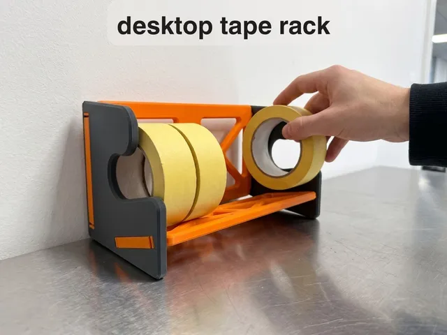 Desktop Tape Rack [no supports/no extra hardware]
