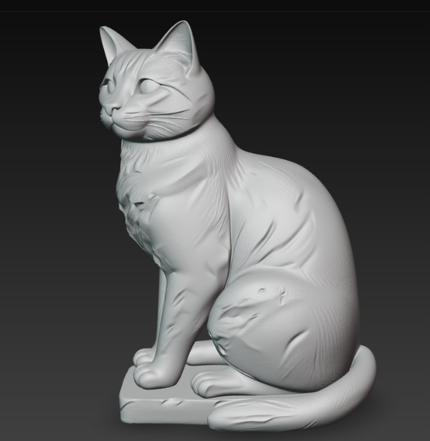 Miniatura 3 do modelo 3D cat statue